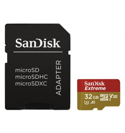 SanDisk Extreme/micro SDHC/32GB/100MBps/UHS-I U3 / Class 10/+ Adaptér