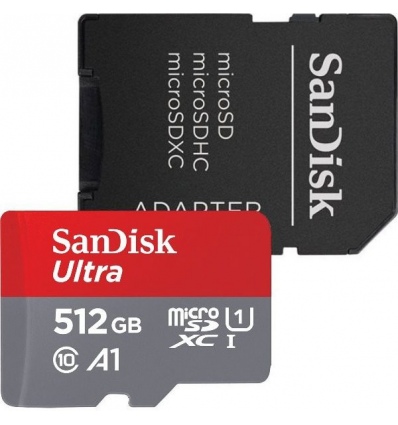 SanDisk Ultra/micro SDXC/512GB/150MBps/UHS-I U1 / Class 10/+ Adaptér