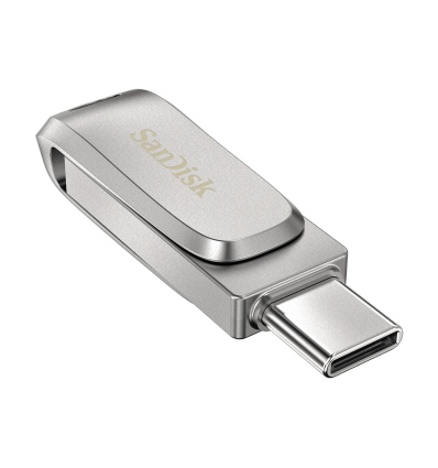 SanDisk Ultra Dual Drive Luxe/1TB/150MBps/USB 3.1/USB-A + USB-C/Stříbrná