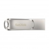SanDisk Ultra Dual Drive Luxe/256GB/150MBps/USB 3.1/USB-A + USB-C/Stříbrná