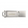 SanDisk Ultra Dual Drive Luxe/64GB/150MBps/USB 3.1/USB-A + USB-C/Stříbrná