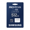 Samsung PRO Ultimate/micro SDXC/512GB/200MBps/UHS-I U3 / Class 10/+ Adaptér/Modrá