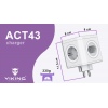 Síťový adaptér Viking ACT43, rozbočovač, až 7 výstupů