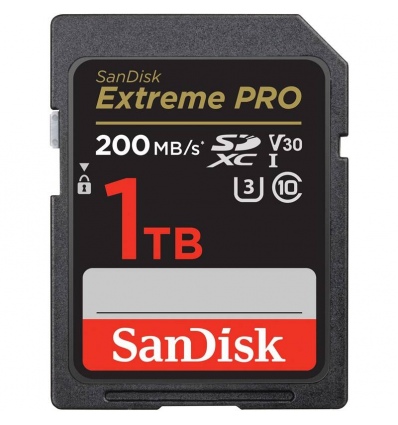 SanDisk Extreme PRO/SDXC/1TB/200MBps/UHS-I U3 / Class 10/Černá