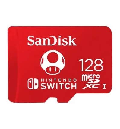 SanDisk Ninendo Switch/micro SDXC/128GB/100MBps/UHS-I U3 / Class 10/Červená