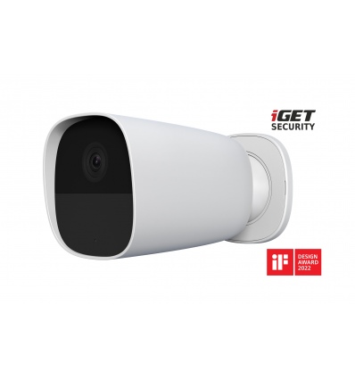 iGET SECURITY EP26 White - WiFi bateriová FullHD kamera, IP65, zvuk,samostatná a pro alarm M5-4G CZ