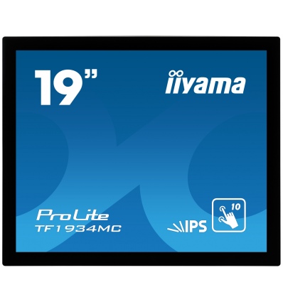19" iiyama TF1934MC-B7X: IPS, 1280x1024, capacitive, 10P, 350cd/m2, VGA, DP, HDMI, IP65, černý