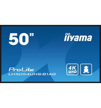 50" iiyama LH5054UHS-B1AG: VA,4K UHD,Android,24/7