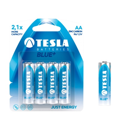 TESLA - baterie AA BLUE+, 4ks, R06 Akce 2 +1 ZDARMA