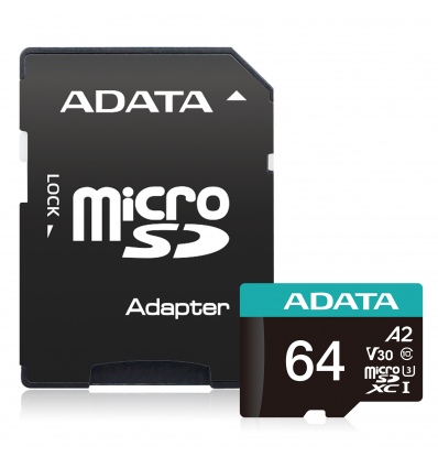 ADATA V30S/micro SDXC/64GB/95MBps/UHS-I U3 / Class 10/+ Adaptér