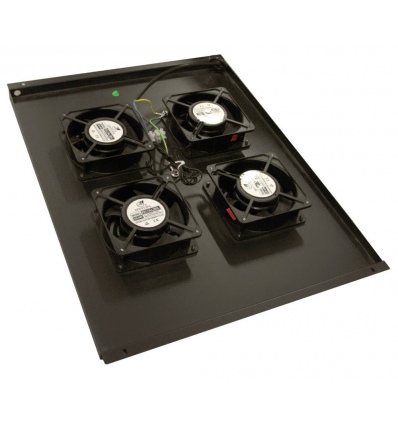 XtendLan Ventilace pro stojanové rozvadeče ECO hloubky 800mm, 4x ventilátor černá