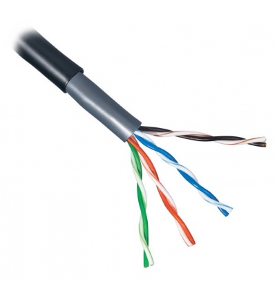 PLANET kabel UTP, drát, 4pár, Cat 5e, PE+PVC venkovní dvouplášť, Planet Elite, Dca,metráž z 1km špulky