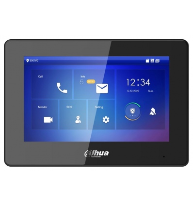 Dahua Bytový monitor IP 2-drát/ touch 7" 1024x600/ paměť/ CZ menu/ černý