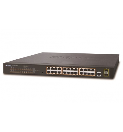 Planet GS-4210-24P2S L2 switch, 24x1Gb, 2x SFP, 24x PoE 802.3at 300W