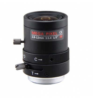 XtendLan Objektiv Vari-focal manual clona, 2,8-12mm, CS-mount, IR přizpůsobení, do 2Mpix