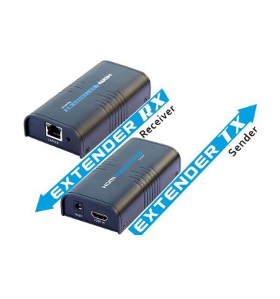 XtendLan HDMI přenos po LAN,vysílač a přijímač, UDP/Multicast, 100Mbps@1080p