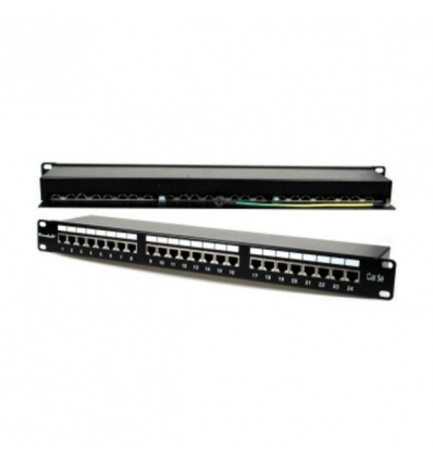 XtendLan Patch panel 19", 24 portů, stíněný, Cat.5e