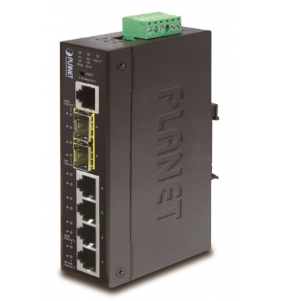 Planet IGS-5225-4T2S průmyslový L3 switch, 4x1Gb, 2x2.5Gb SFP, dual 12-48VDC, -40~75°C, IP30