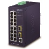 Planet IGS-4215-16T2S průmyslový L2 switch, 16x1Gb, 2x1Gb SFP, dual 12-48VDC , -40~75°C, 1x RJ45 serial port, IP30