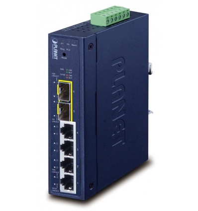 Planet IGS-4215-4T2S průmyslový L2 switch, 4x1Gb, 2x 1Gb SFP, dual 9-48VDC, -40~75°C, IP30