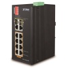 Planet IFGS-1022HPT průmyslový PoE switch, 8x100Mb + 2x1Gb/SFP, PoE 802.3at 30/240W, -40až75°C, dual 48-54VDC, IP30