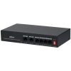 Dahua PoE switch 6x 100Mb, 4x PoE 802.3af/at, celkem PoE 36W, extend mód 10Mb/s do 250m