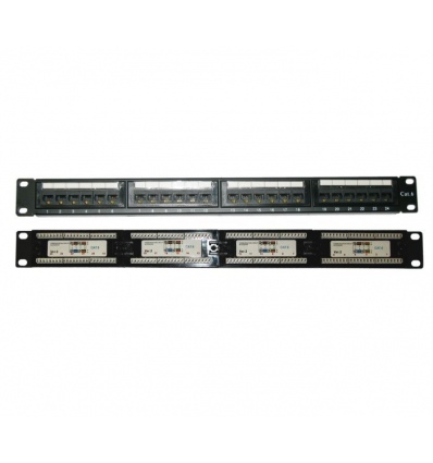 XtendLan Patch panel 19", 24 portů, Cat6, 30u Au, LSA/110
