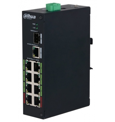 Dahua ePoE switch 8x ePoE 100Mb + 1x 1Gb + 1x SFP, PoE do 120W, 802.3af/at/bt/Hi-PoE/ePoE