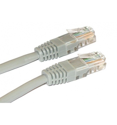 XtendLan Patch kabel Cat 5e UTP 0,3m - šedý