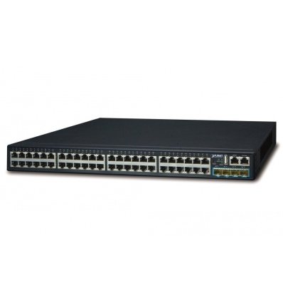 Planet SGS-6341-48T4X L3 switch, 48x1Gb, 4x10Gb SFP+, HW/IP stack, VSF/Cluster