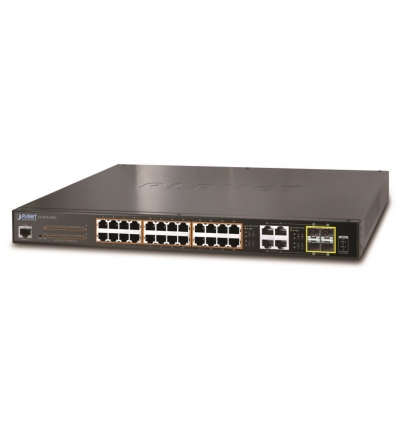 Planet GS-4210-24P4C L2 switch, 28x1Gb, 4x1Gb SFP, 24x PoE 802.3at 220W