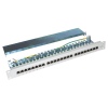 XtendLan Patch panel 19", 24 portů CAT6 stíněný - šedý