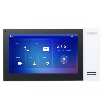 Dahua Bytový monitor IP/ touch 7" 1024x600/ Ethernet/ PoE 802.3af/ paměť/ CZ menu/ bílý