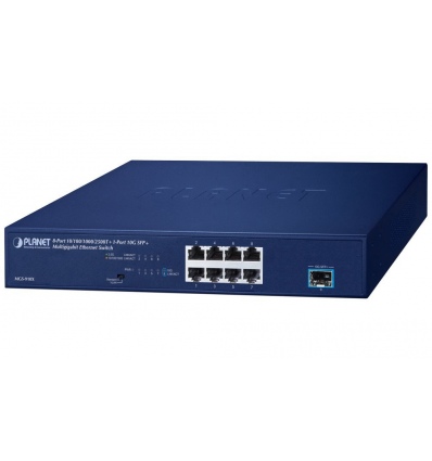 Planet switch 8x1Gb/2.5Gb + 1xSFP+ 10Gb, VLAN, fanless