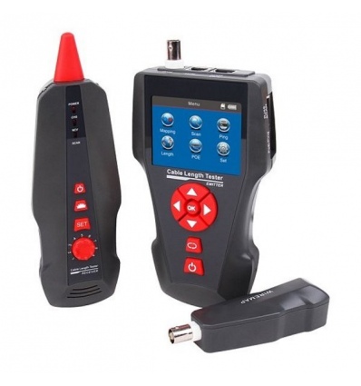 XtendLan Tester STP+PSTN+coax+USB, LCD displej, měření délky vedení, test PoE a PING, sonda