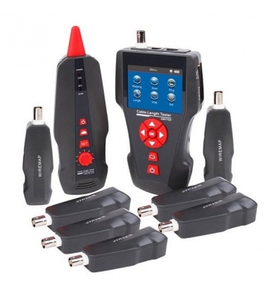 XtendLan Tester STP+PSTN+coax+USB, LCD displej, měření délky vedení, test PoE a PING, sonda+ 8x protismyčka