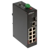 Dahua PoE switch 8x 100Mb + 1x 1Gb + 1x SFP, 6x PoE 802.3af/at, 2x 802.3bt/Hi-PoE 60/90W, max. 96W, DIN, IP30, -30~65°C