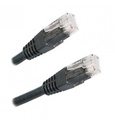 XtendLan Patch kabel Cat 6 UTP 0,5m - černý