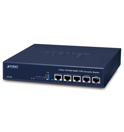Planet VR-100 Router/firewall VPN/VLAN/QoS, 2xWAN(SD-WAN), 3xLAN