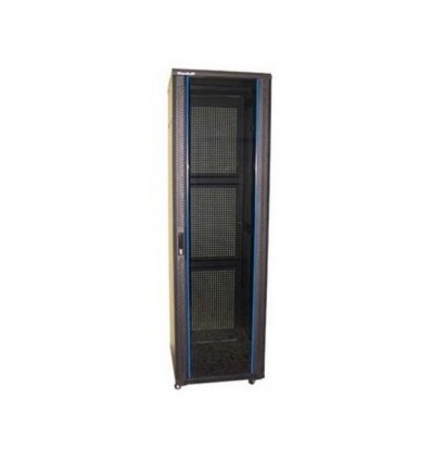 XtendLan 42U/600x600 stojanový, černý, skleněné dveře, perforovaná záda