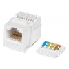 XtendLan Keystone jack RJ45, CAT5e, UTP, zaklapávací, bílý, instalace bez nástrojů