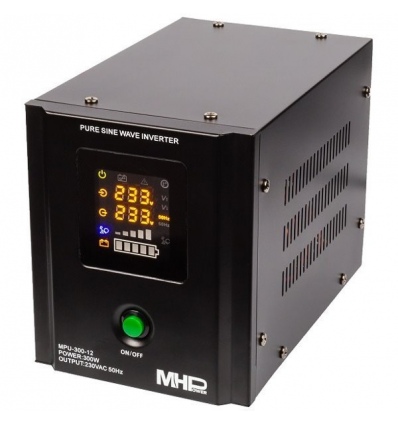 MHPower záložní zdroj MPU-300-12, UPS, 300W, čistý sinus, 12V