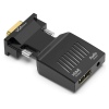 XtendLan Adaptér VGA (M) na HDMI (F), do 1080p, audio propojením (konektor 3.5mm, F)