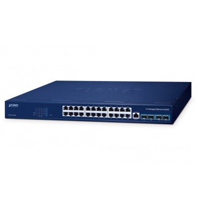 Planet GS-6311-24T4X L3 switch, 24x1Gb, 4x10Gb SFP+, QoS, fanless