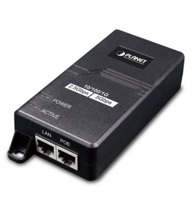 Planet POE-165 PoE injektor IEEE802.3at, 30W, 1G/2,5G/5G, na zeď