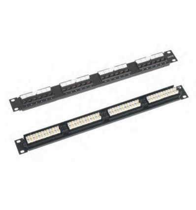 XtendLan Patch panel 19", 24 portů Cat6, 30u Au, 110