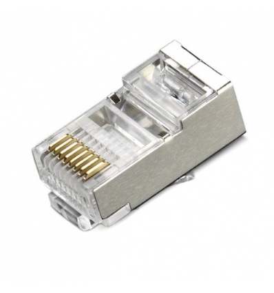 XtendLan Konektor STP RJ45 CAT5e, drát, stíněný, kulatý