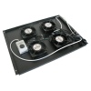 XtendLan Ventilace pro stojanové rozvadeče ECO hloubky 800mm, 4x ventilátor s termostatem, černá