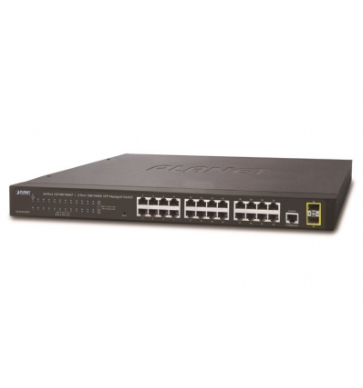 Planet GS-4210-24T2S L2 switch, 24x1Gb, 2x1Gb SFP, QoS, fanless