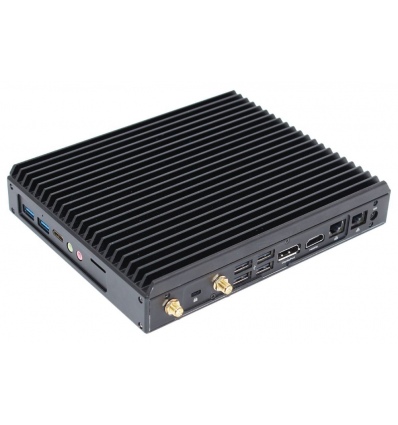 XtendLan MiniPC, Intel i3-8145U 2x 2.1GHz, So-DIMM, Mini HDMI+HDMI+DP, 2x LAN, 6x USB 2.0/3.0, 1x COM, TDP 15W, fanless